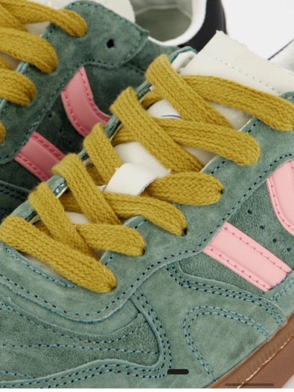 Coolway 7 Sneakers Goal in Green Forest Suede Free People black yellow no box - Picture 10 of 14
